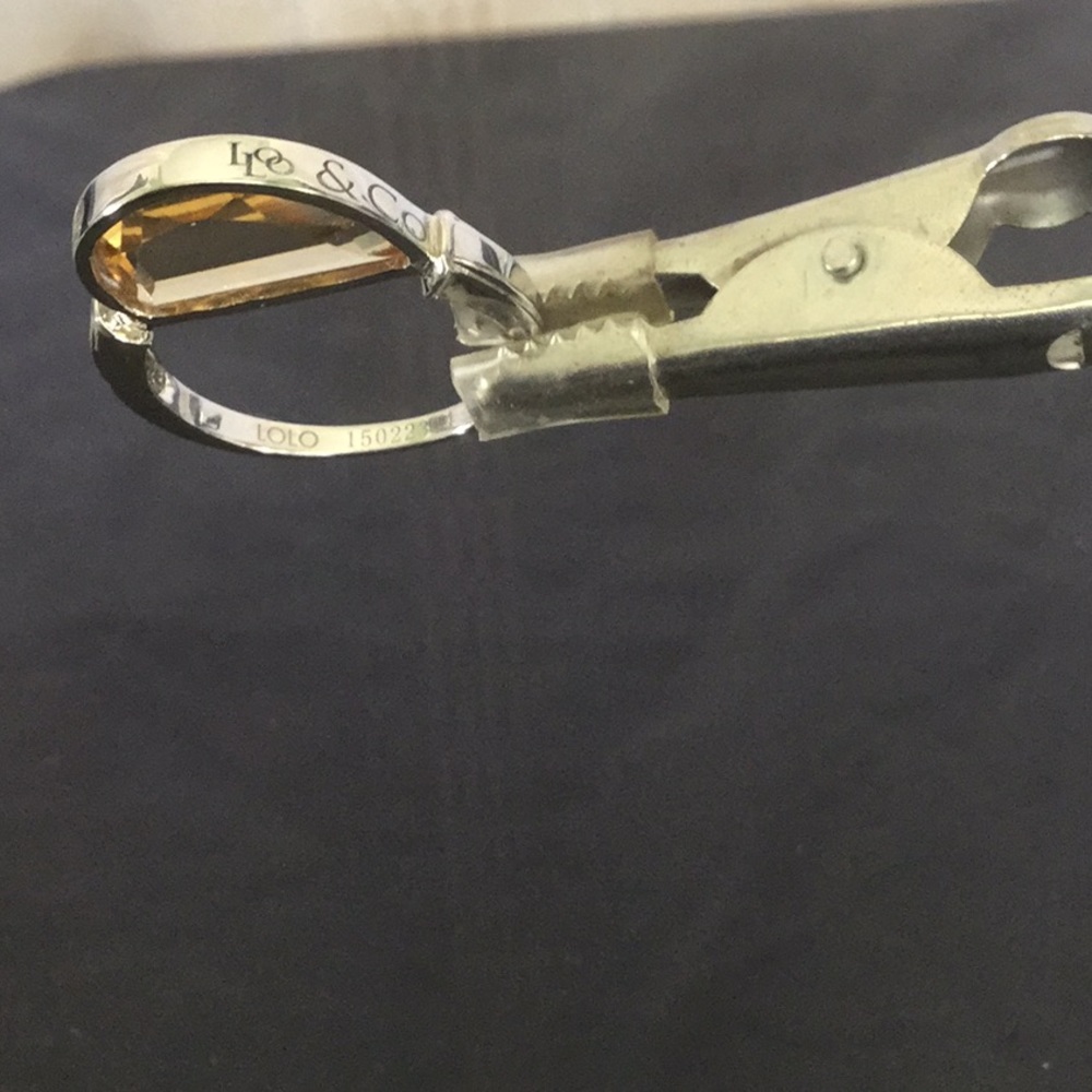 .Vtg .925SterlingSilver LoLo&Co.Citrine Ring Size 7.75 - Picture 6 of 8